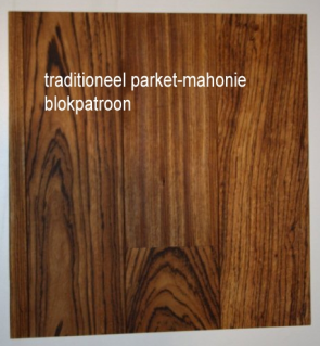 Traditioneel parket mahonie blokpatroon